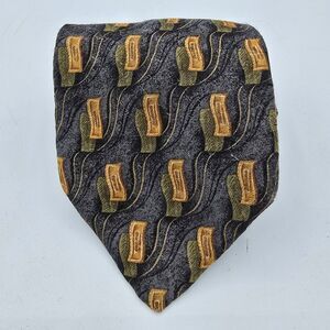 Mens Necktie Robert Talbott Silk Blue purple Orange suit Size 5 By 4 In Vintage